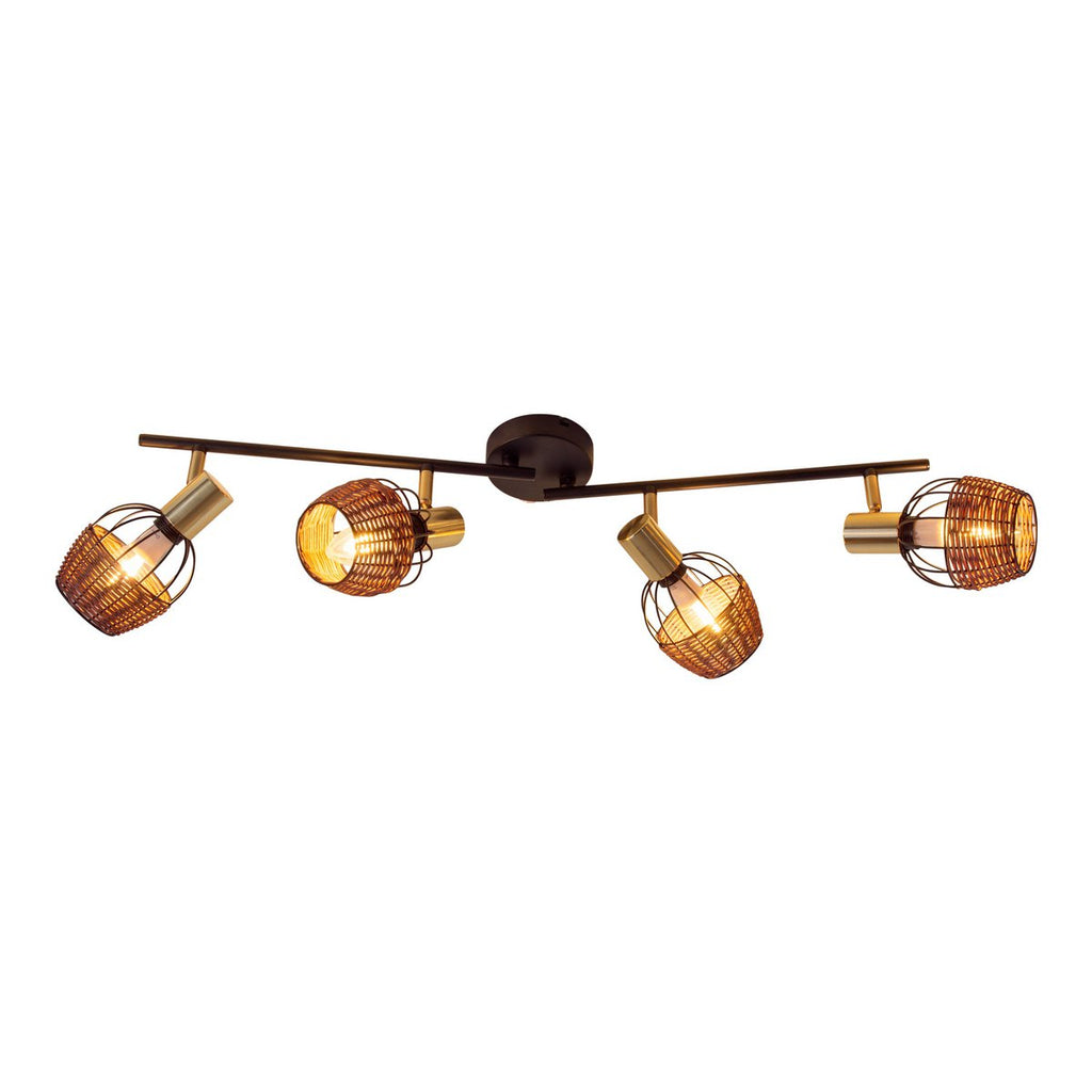 Corbis Plafondlamp - Zwart/Goud 78cm