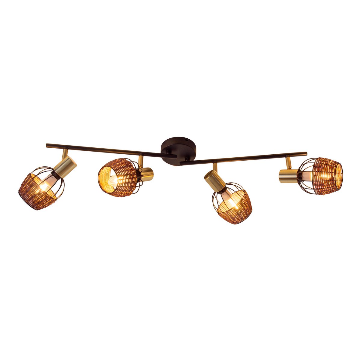 Corbis Plafondlamp - Zwart/Goud 78cm