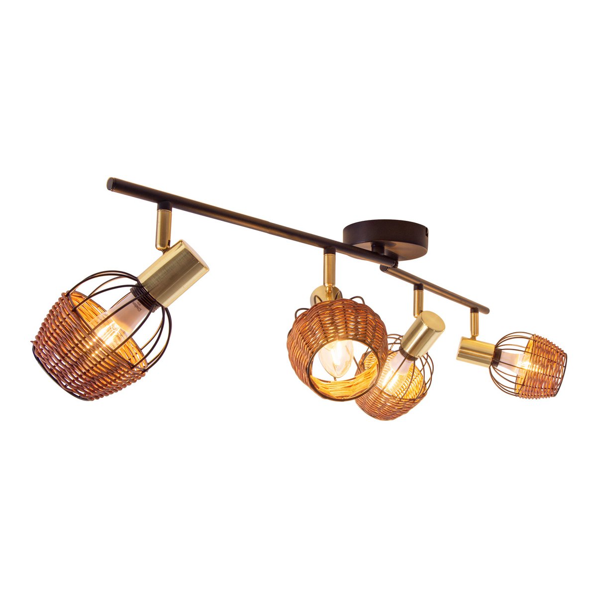 Corbis Plafondlamp - Zwart/Goud 78cm