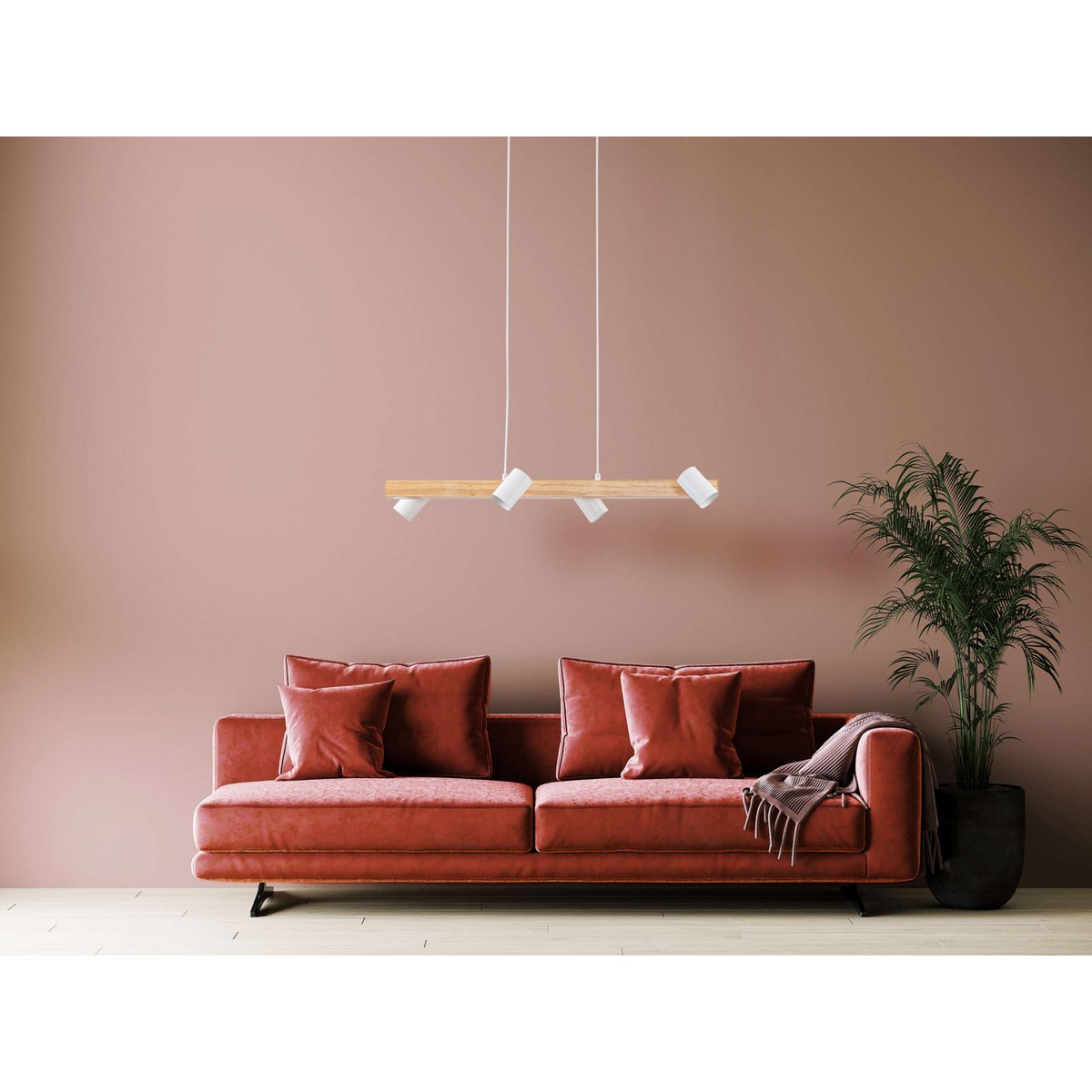 Näve Frida Hanglamp Wit 80cm Metaal
