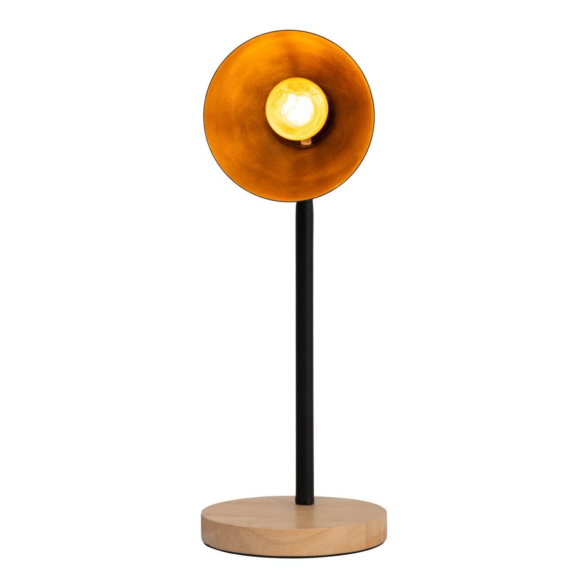 Marie Bureaulamp - Zwart Metaal Hout E14