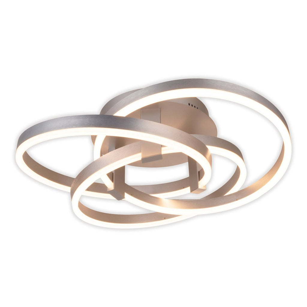 Näve Divora LED Plafondlamp 58cm Zilver Wit