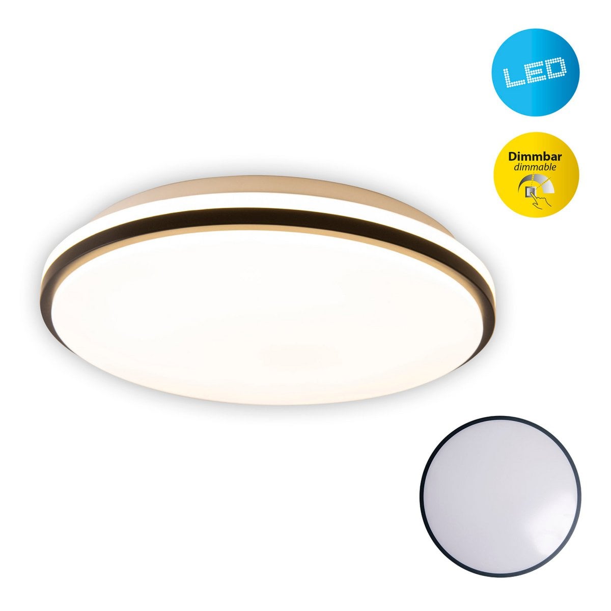 Näve Irvine LED Plafondlamp Wit Ø30,5cm