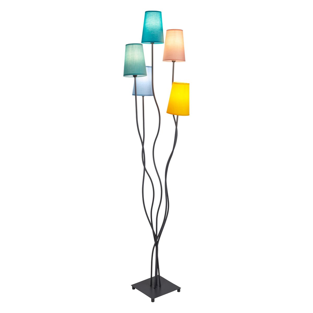 Blauwe Näve Leuchten staande lamp 166cm - Design metalen paraplu's
