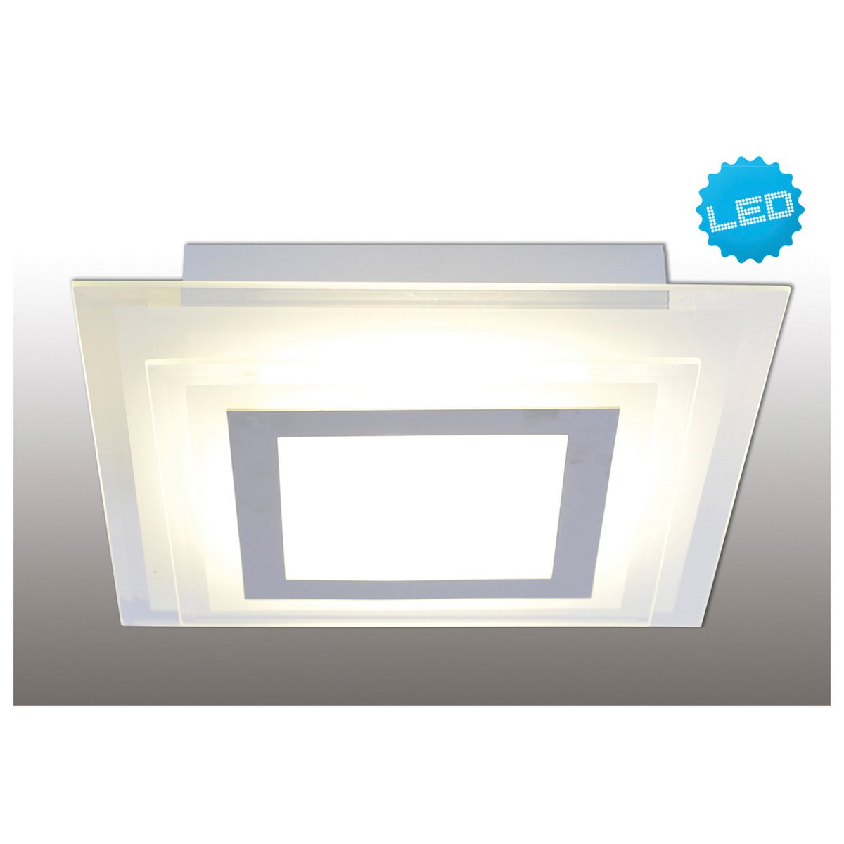 LED Plafondlamp Lucca 28cm - Näve Zilver