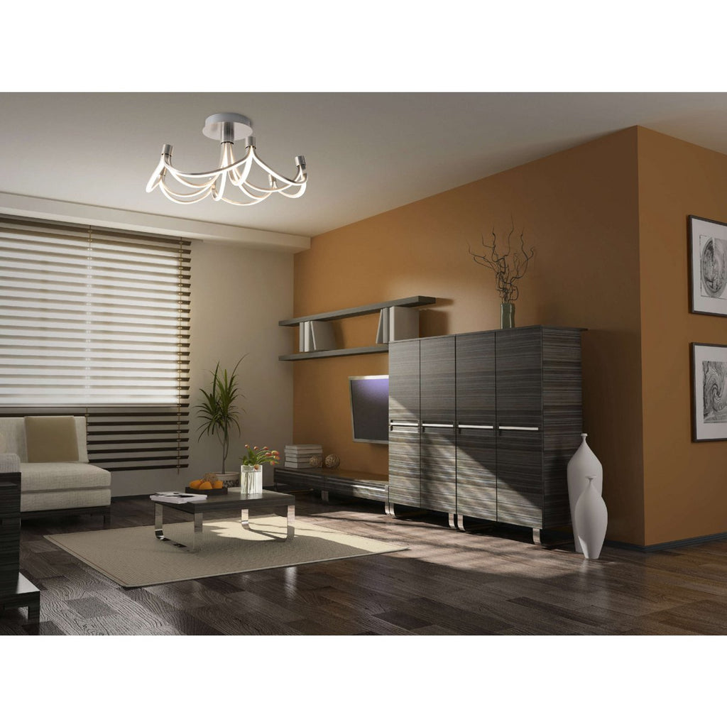 Näve Festival LED-plafondlamp 60cm Zilver