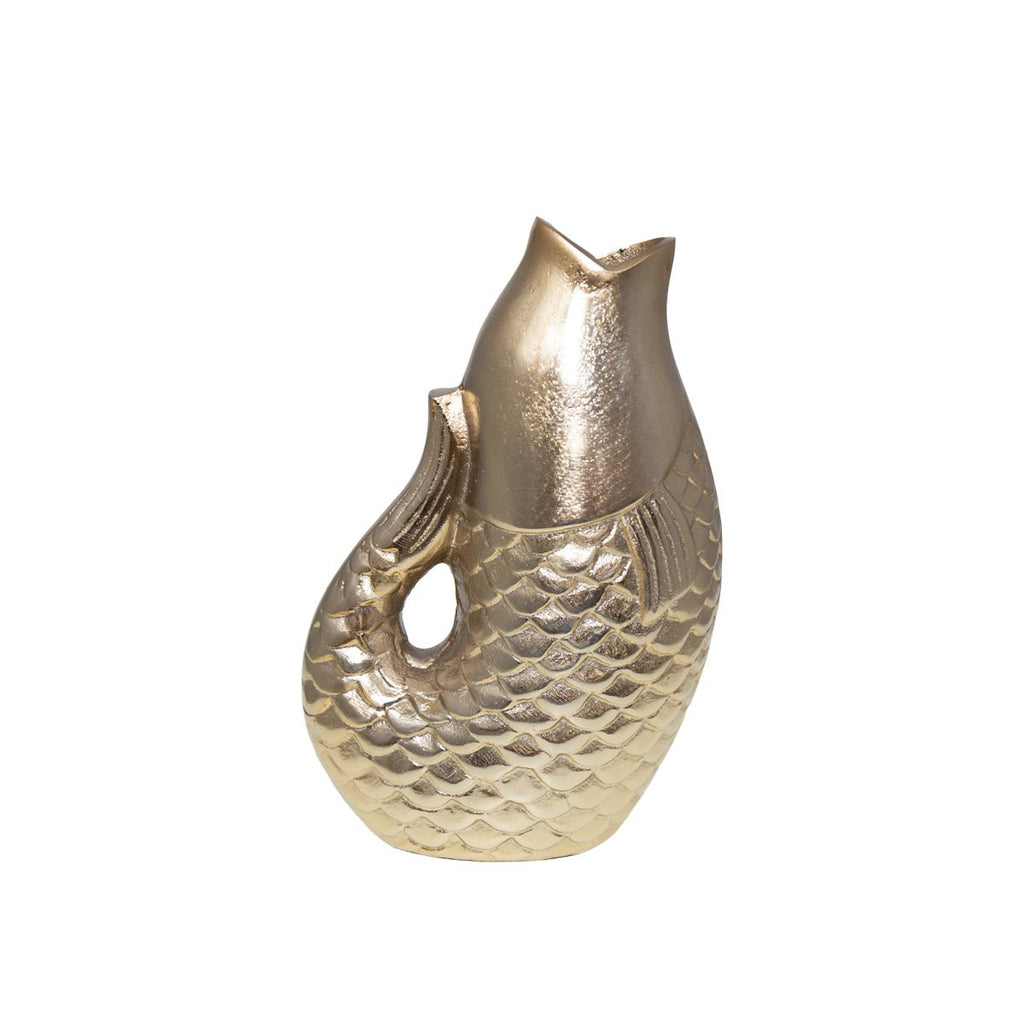 Gouden Visvaas 16x10x24,5 cm - Aulica Aluminium