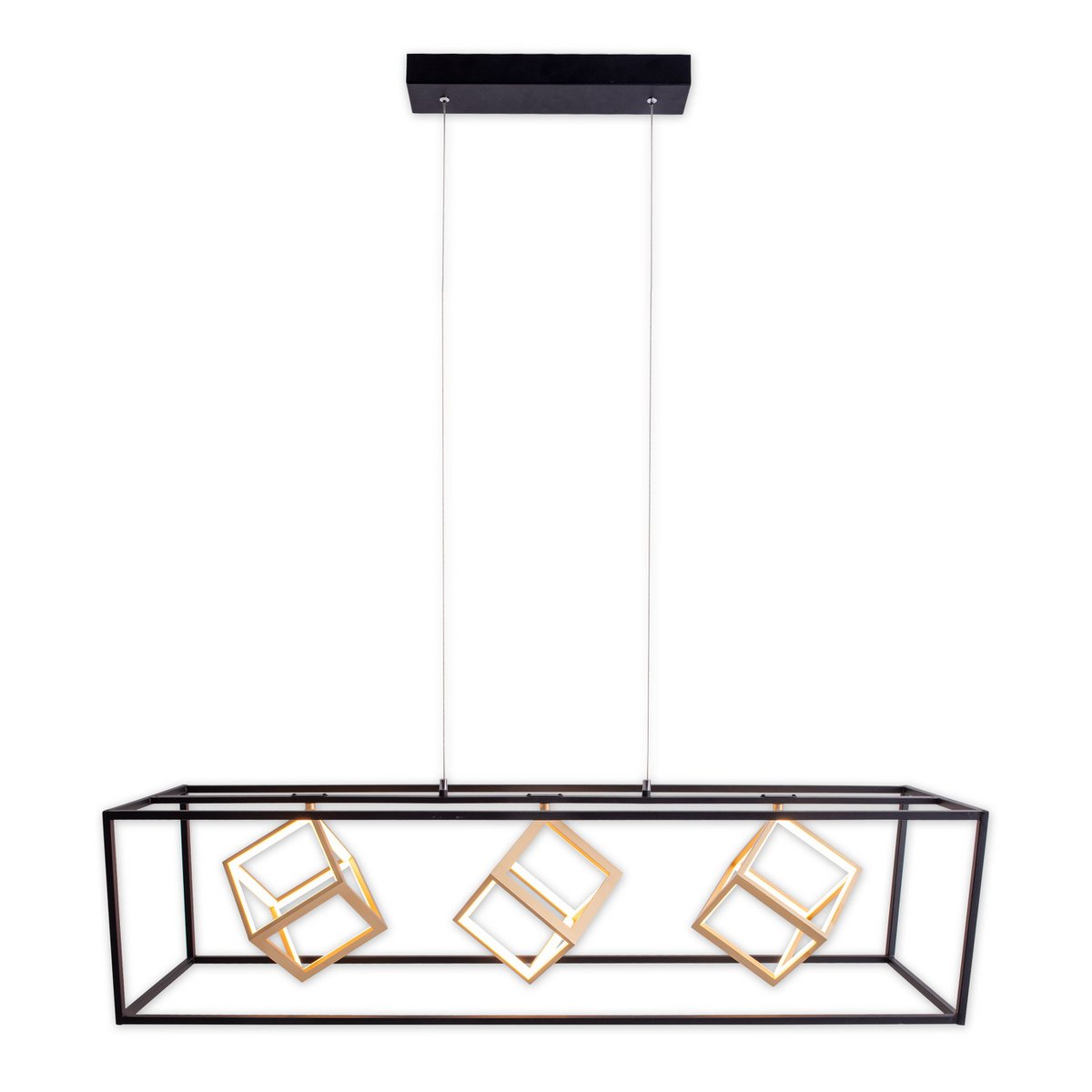 LED hanglamp Tripoli 100cm - Zwart