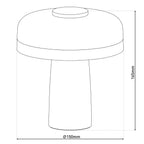 Näve Pilu Draadloos Tafellicht - Wit 16,5cm