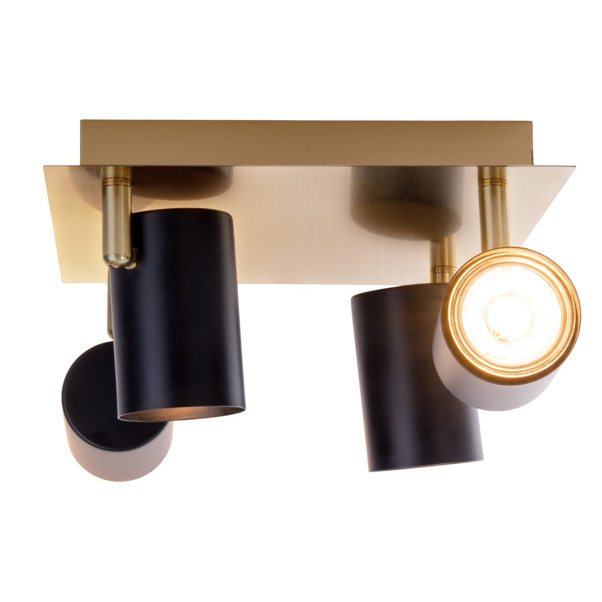 Näve Frida Plafondlamp Zwart/Goud GU10