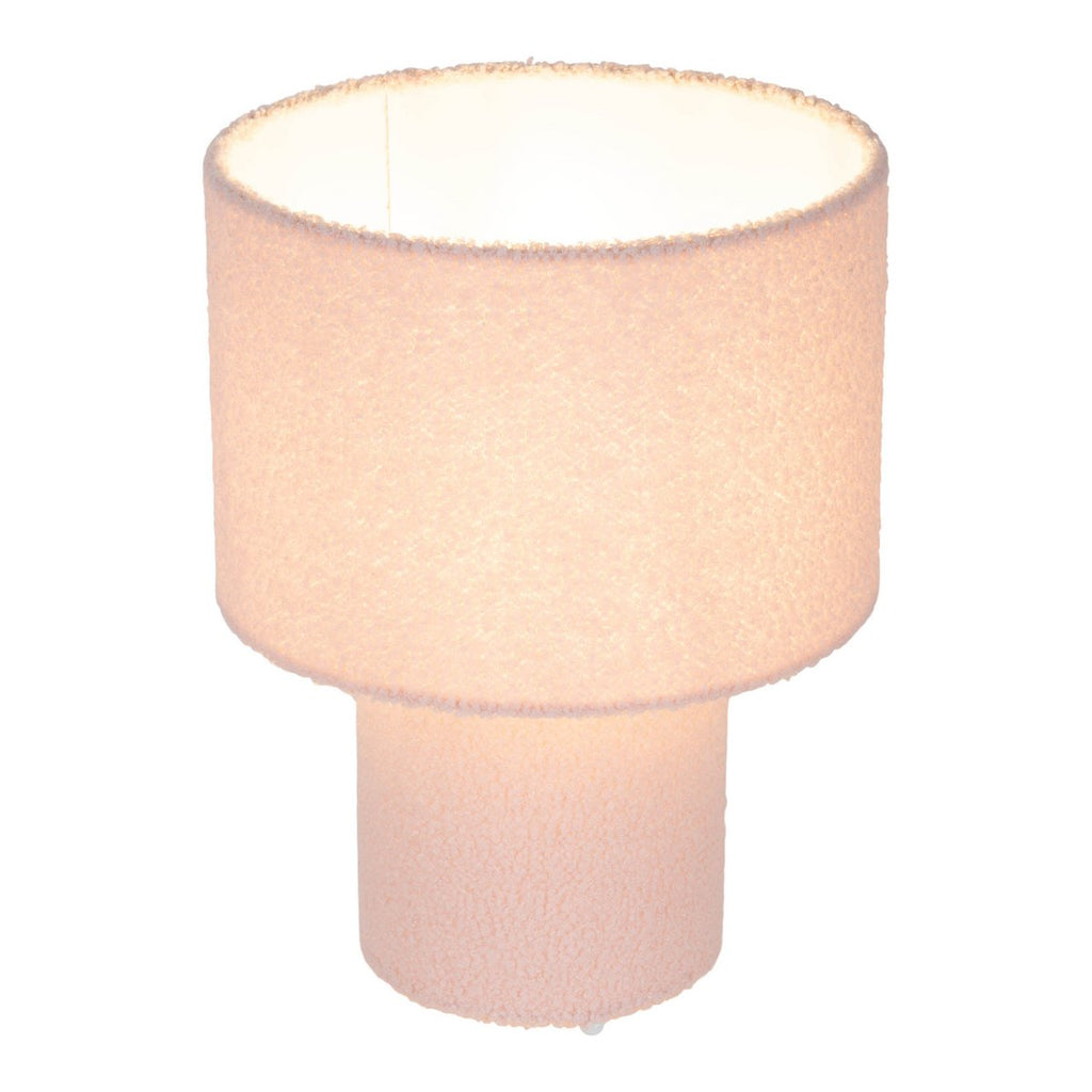 Tabellamp Fluffy Roze Tekstiel 31cm