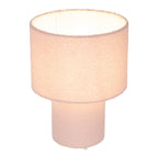 Tabellamp Fluffy Roze Tekstiel 31cm