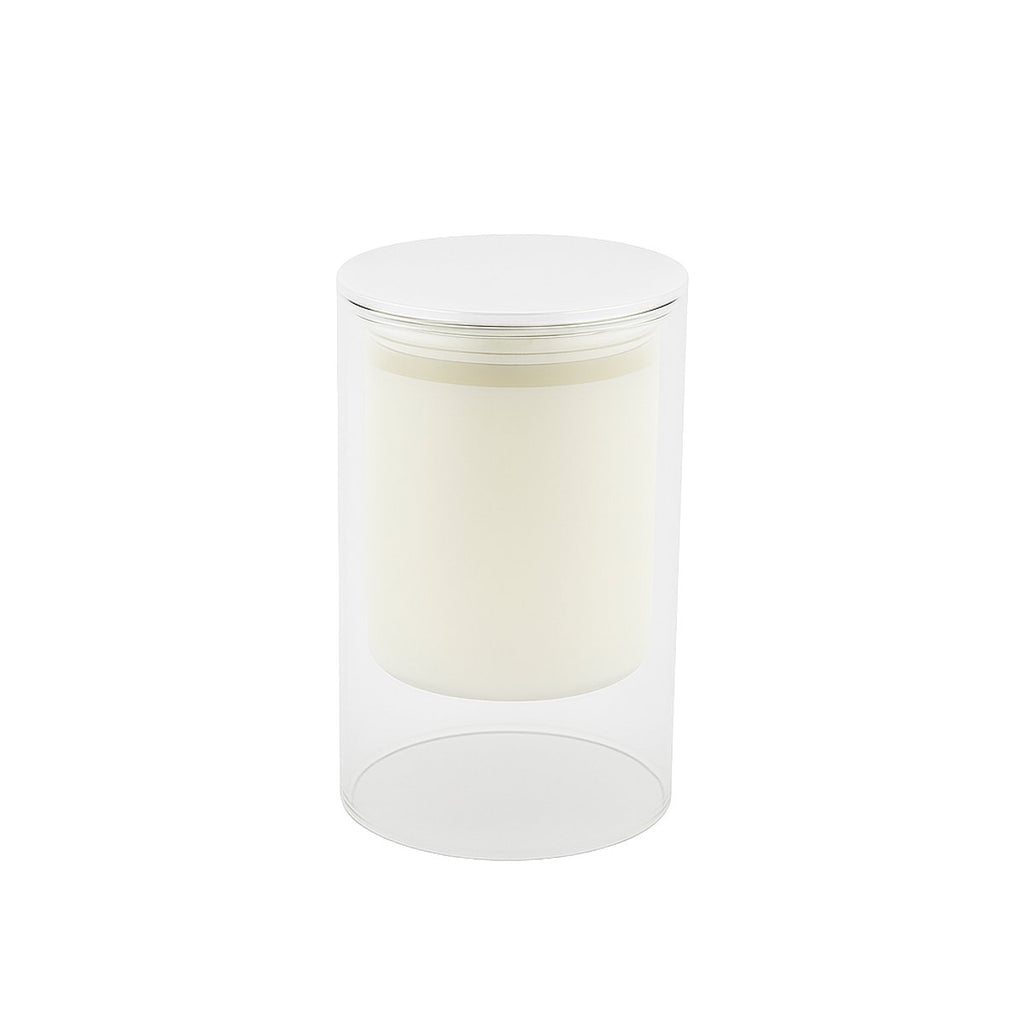 Witte musk parfum kaars 7x11.3 cm - Aulica