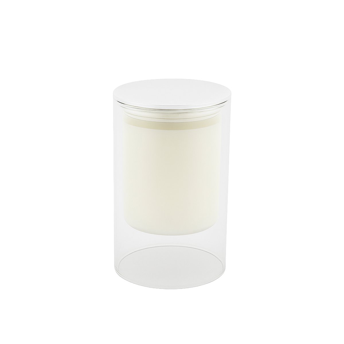 Witte musk parfum kaars 7x11.3 cm - Aulica