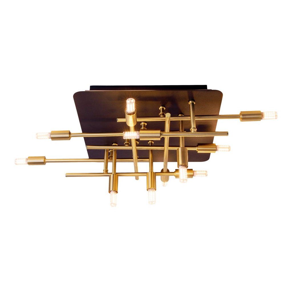 LED-plafondlamp Ancona - Zwart/Goud G9
