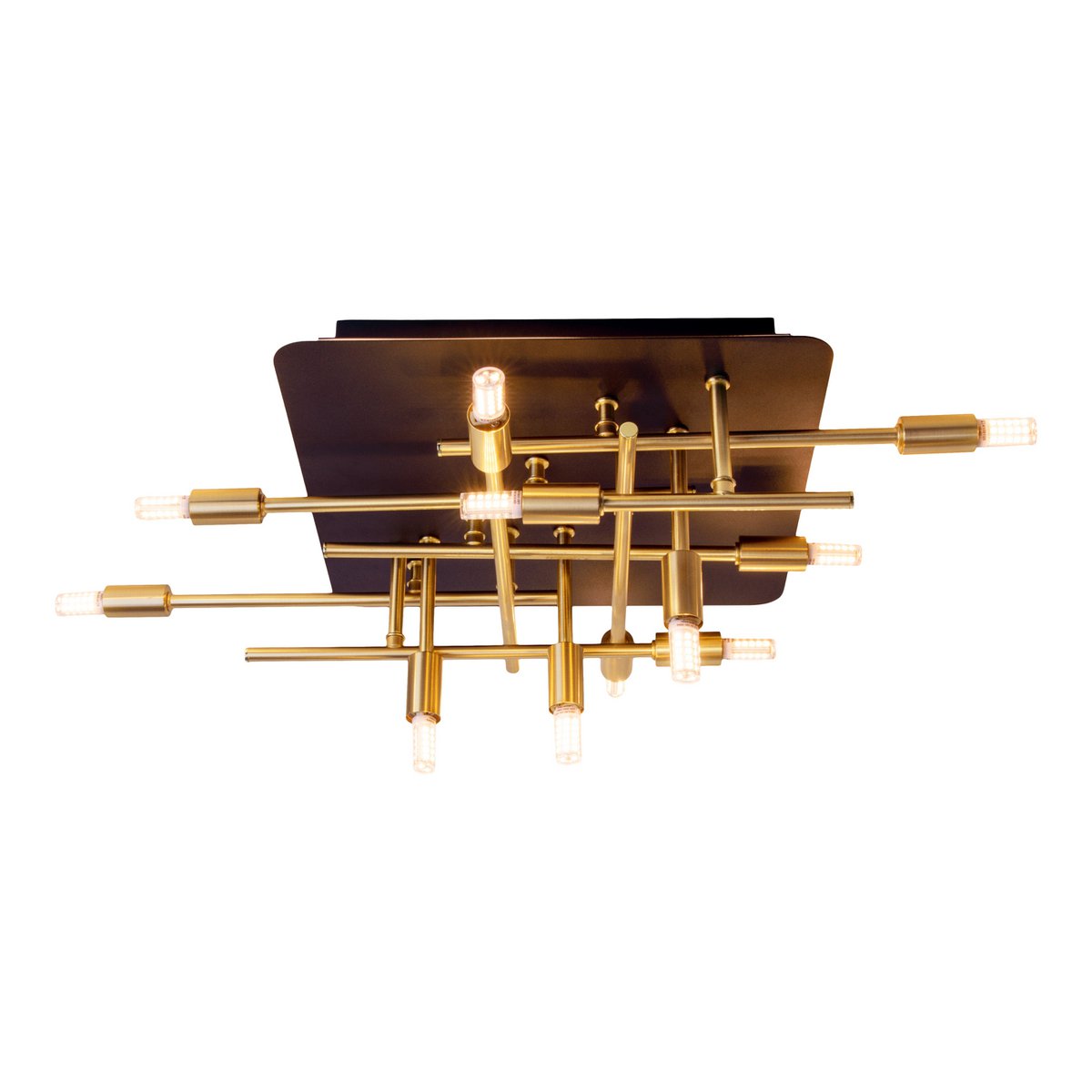 LED-plafondlamp Ancona - Zwart/Goud G9