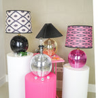 Disco Tafellamp - Glas - Zwart - 20x20x20cm
