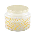 Ronde kaars salie gouden deksel - 11,5cm
