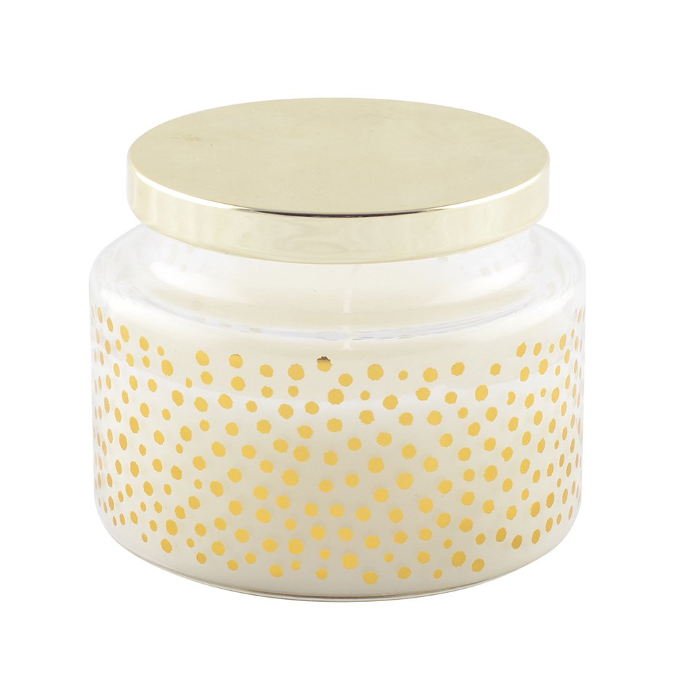 Ronde kaars salie gouden deksel - 11,5cm