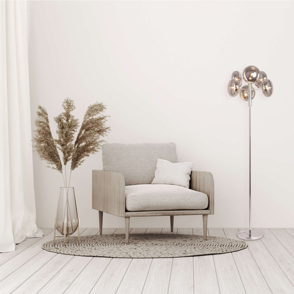 Näve Orion Staande Lamp - Rookglas 165cm