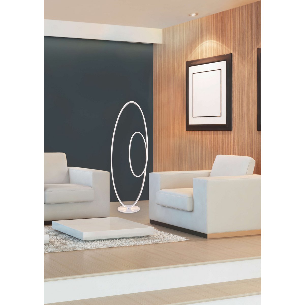 Näve Odrive LED Vloerlamp 120cm Wit
