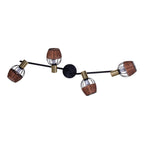 Corbis Plafondlamp - Zwart/Goud 78cm