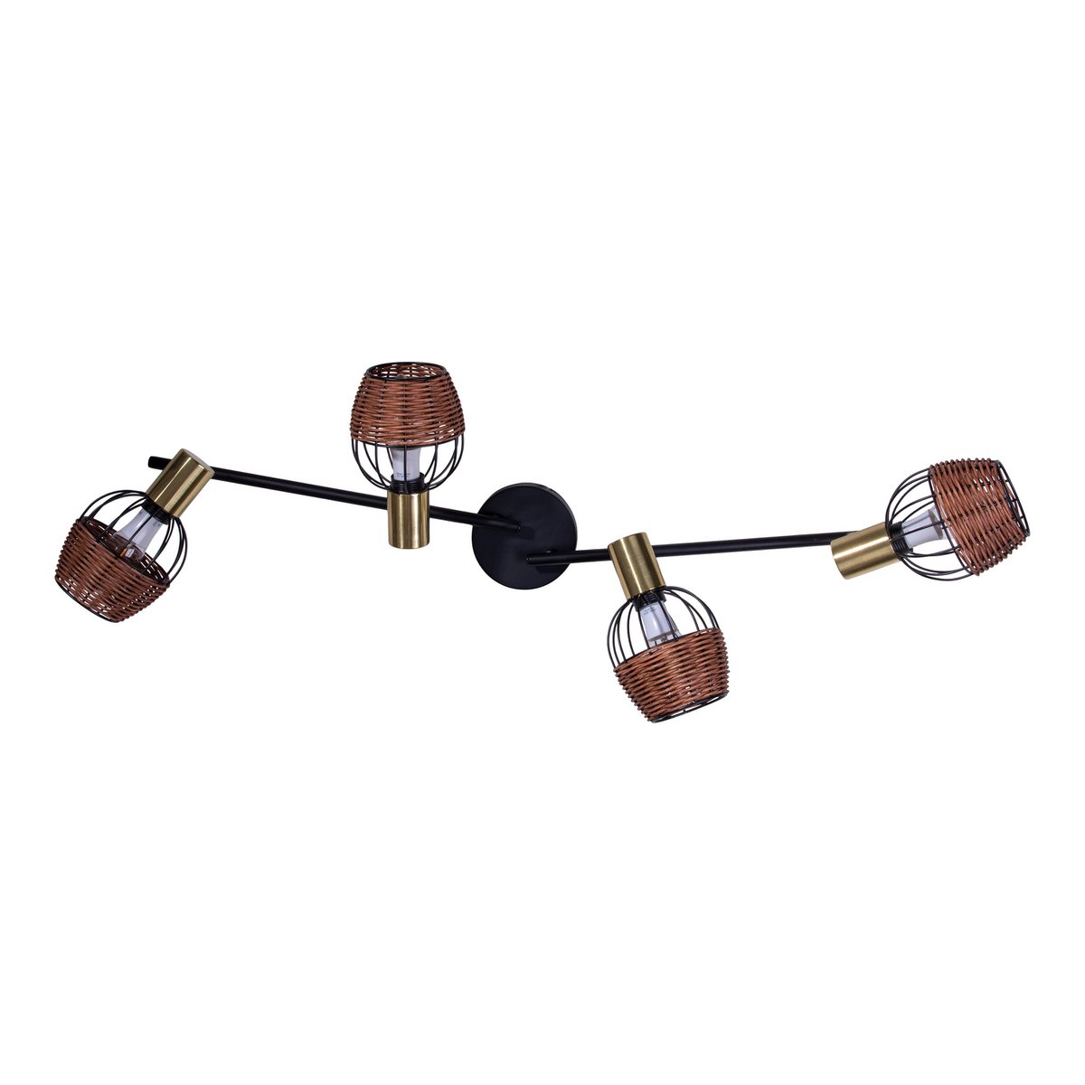 Corbis Plafondlamp - Zwart/Goud 78cm