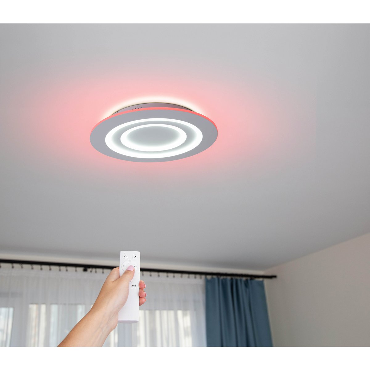 Näve Mirel LED Plafondlamp 50cm Dimbaar RGB