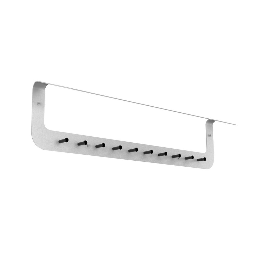 Gorillz Linea Wandkapstok - Wit, 10 Haken, Metalen, Opbergruimte