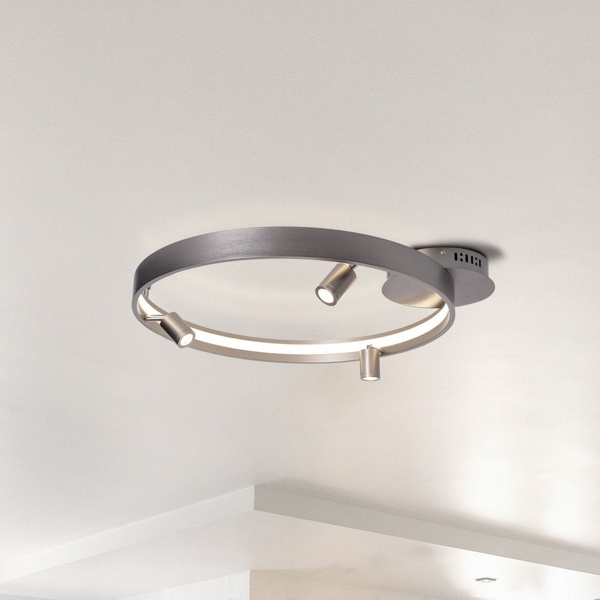 Näve Tristan LED-plafondlamp 58cm Wit Dimbaar