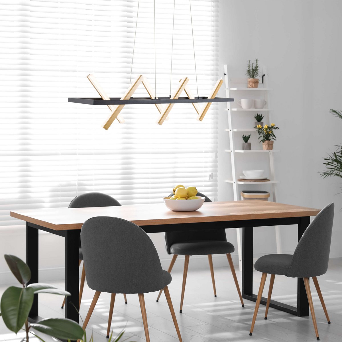 Näve Cadice LED Hanglamp 100cm Goud