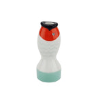 Kandelaar Vis Mint/Wit/Oranje - Dolomiet - 7x7x16,5 cm