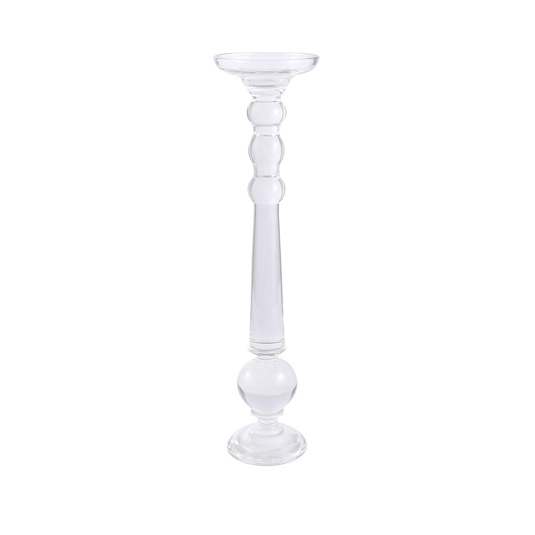 RONDE GLAZEN KAARSHOUDER H.60CM
