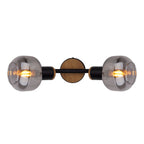 Näve Fumoso Plafondlamp 2-Spot Zwart Glas 40cm