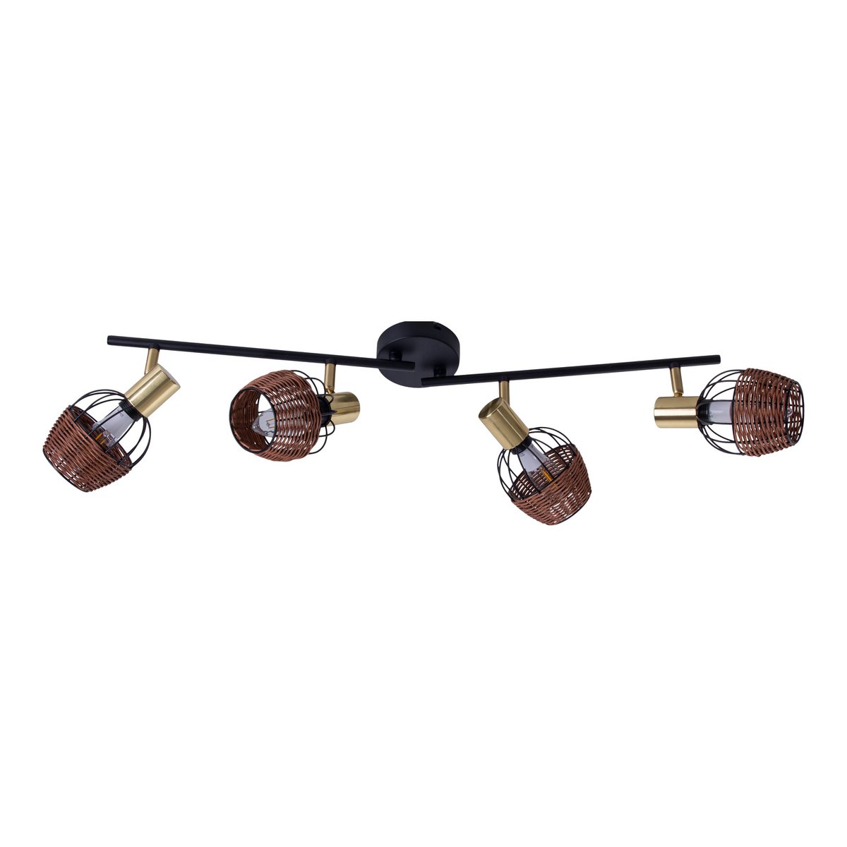 Corbis Plafondlamp - Zwart/Goud 78cm