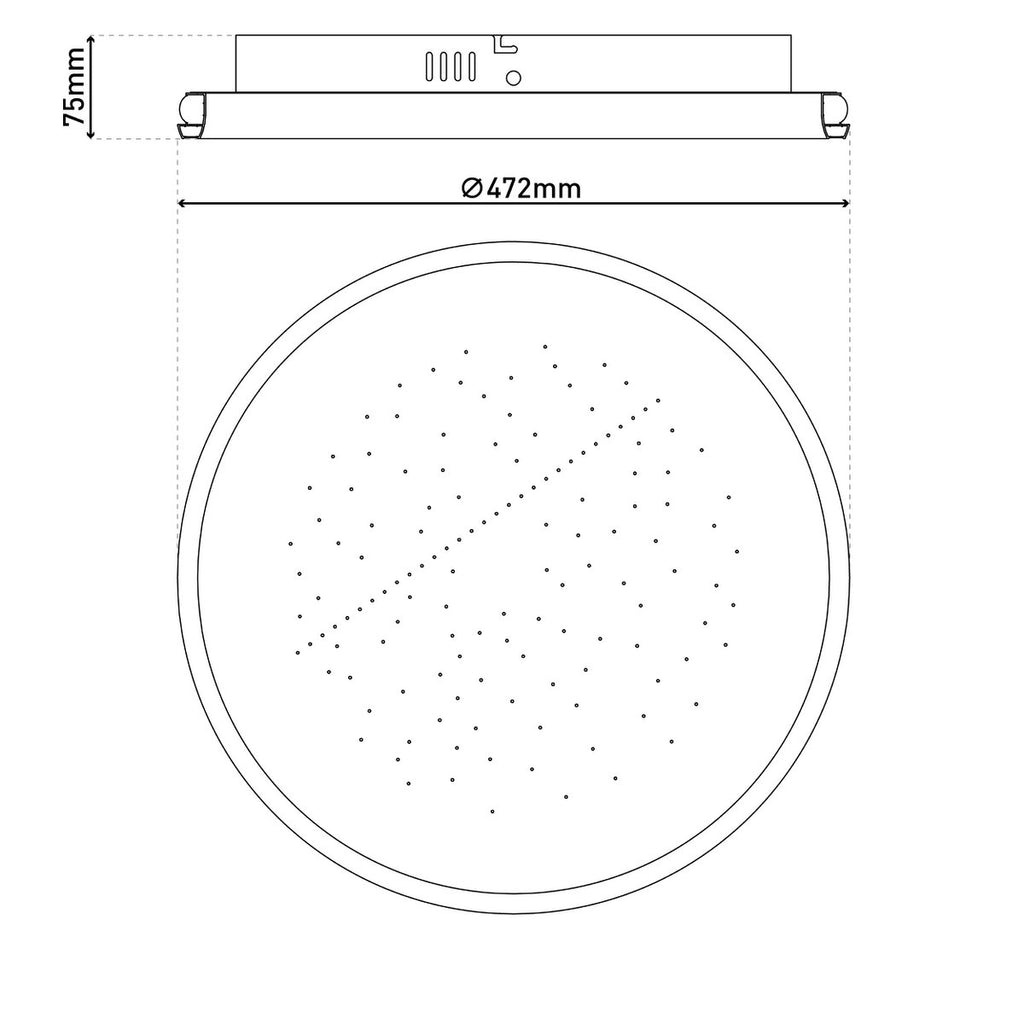 LED Plafondlamp Meteor 47cm Wit