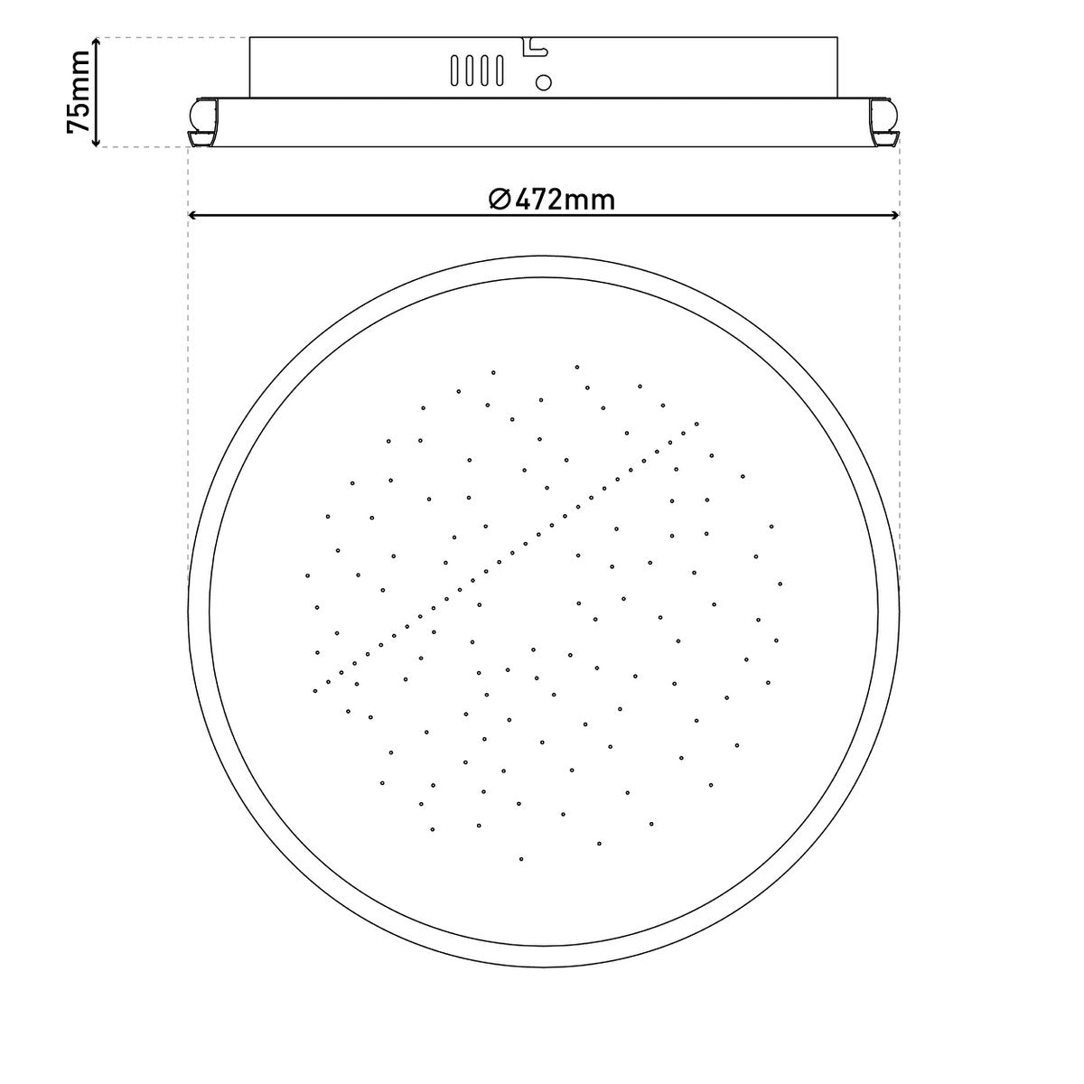 LED Plafondlamp Meteor 47cm Wit