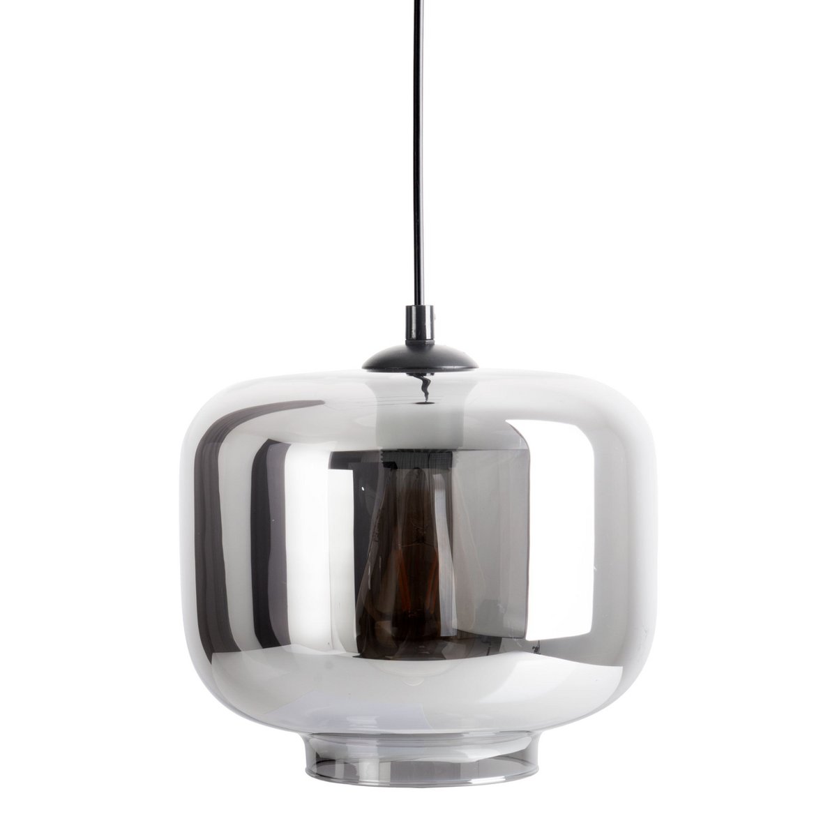 Näve Vaso Hanglamp - Antraciet Rookglas 25cm