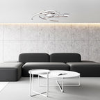 LED-plafondlamp "Radon" in satijnen nikkel gemaakt van metaal en plastic, met stevig ingebouwde LED's Ø 57 cm
