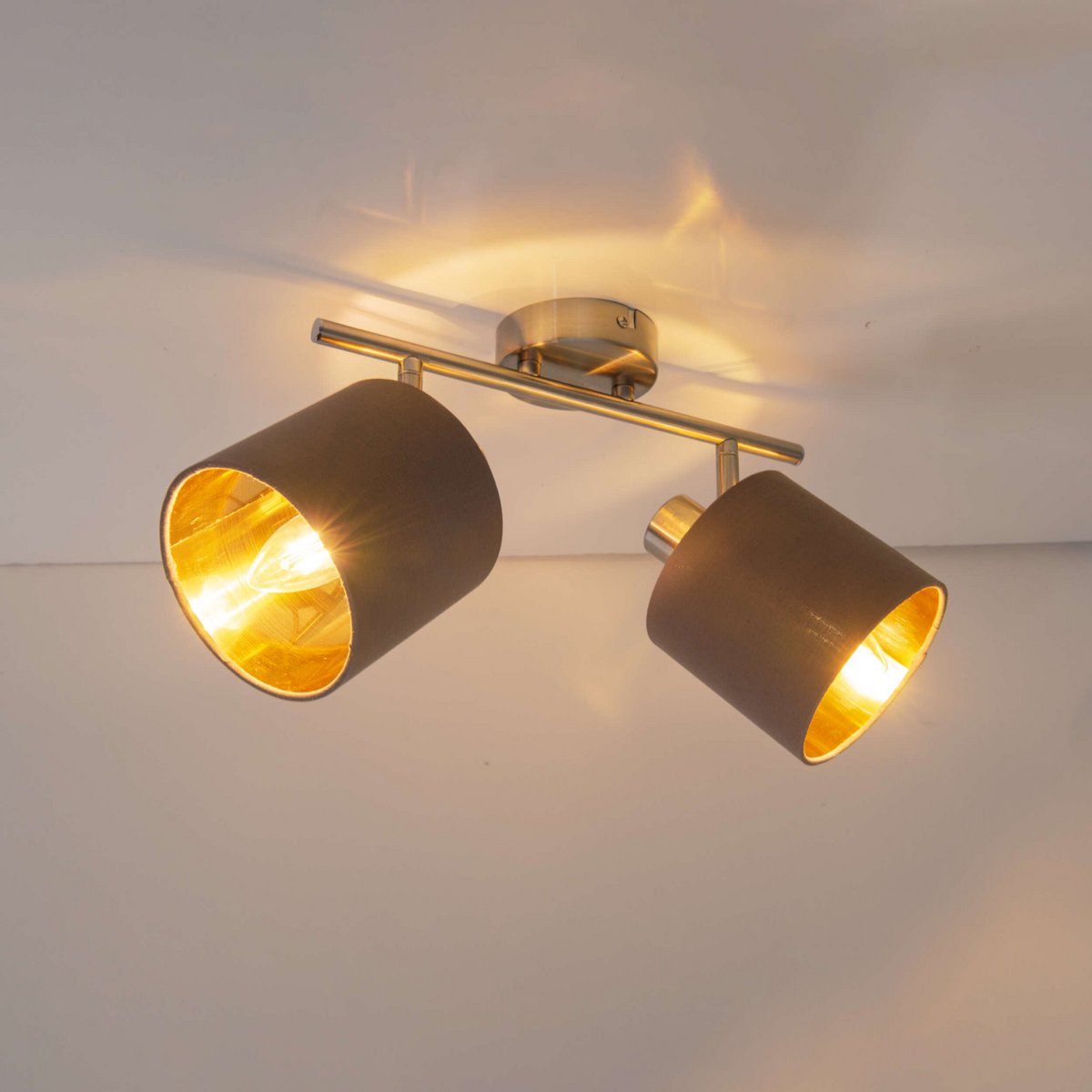 Näve Maron Muur-/Plafondlamp - Bruin 46cm