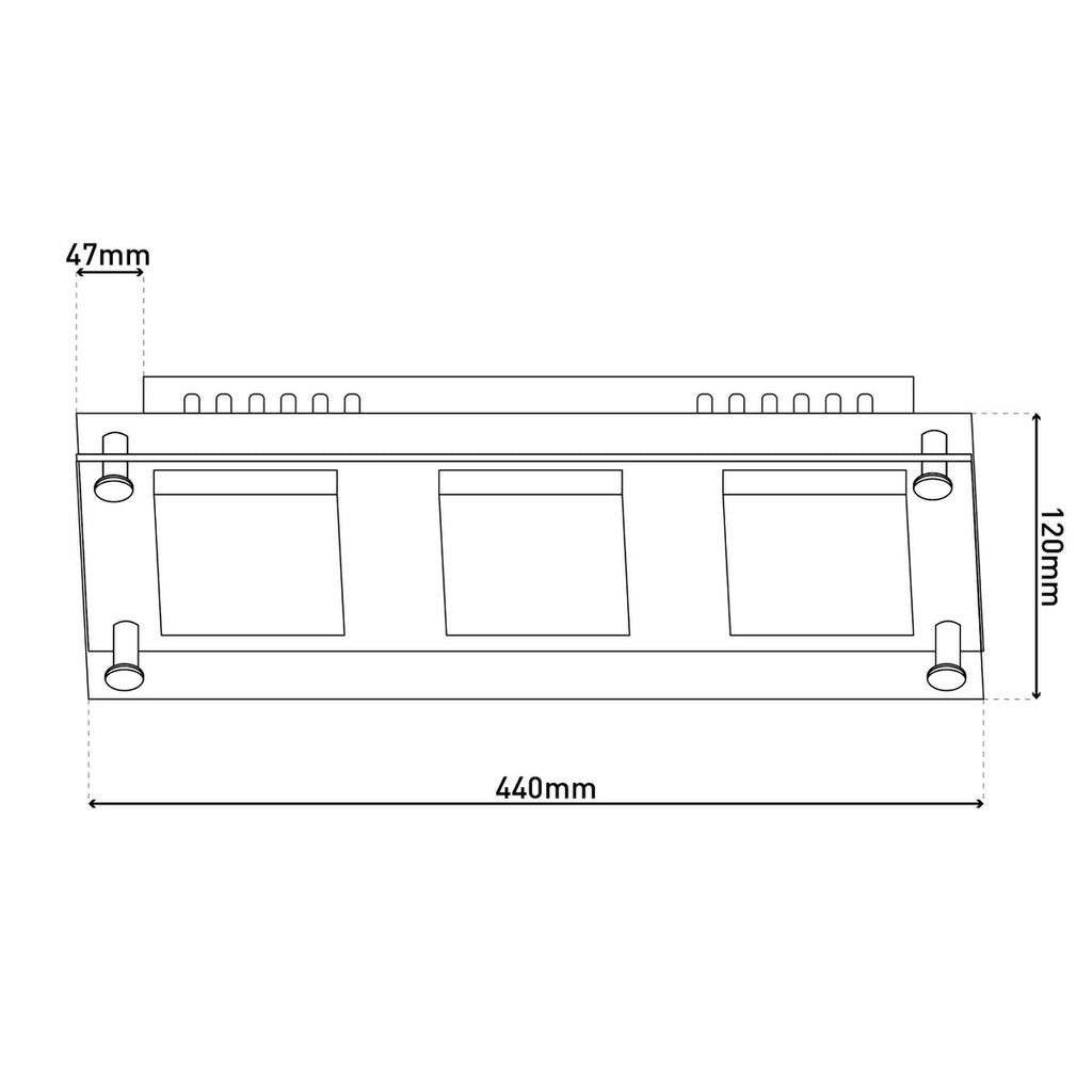 LED Wandlamp Edinburgh - Metaal 44cm Warm Wit