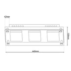 LED Wandlamp Edinburgh - Metaal 44cm Warm Wit