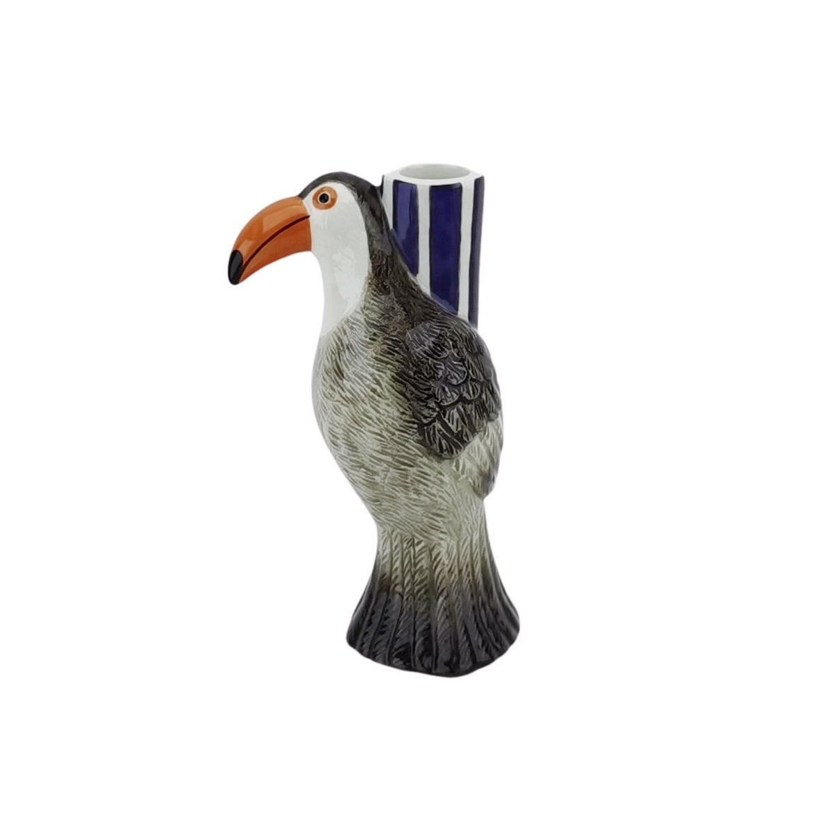 Kandelaar Toucan Violet/grijs/oranje 8,5x7x16cm