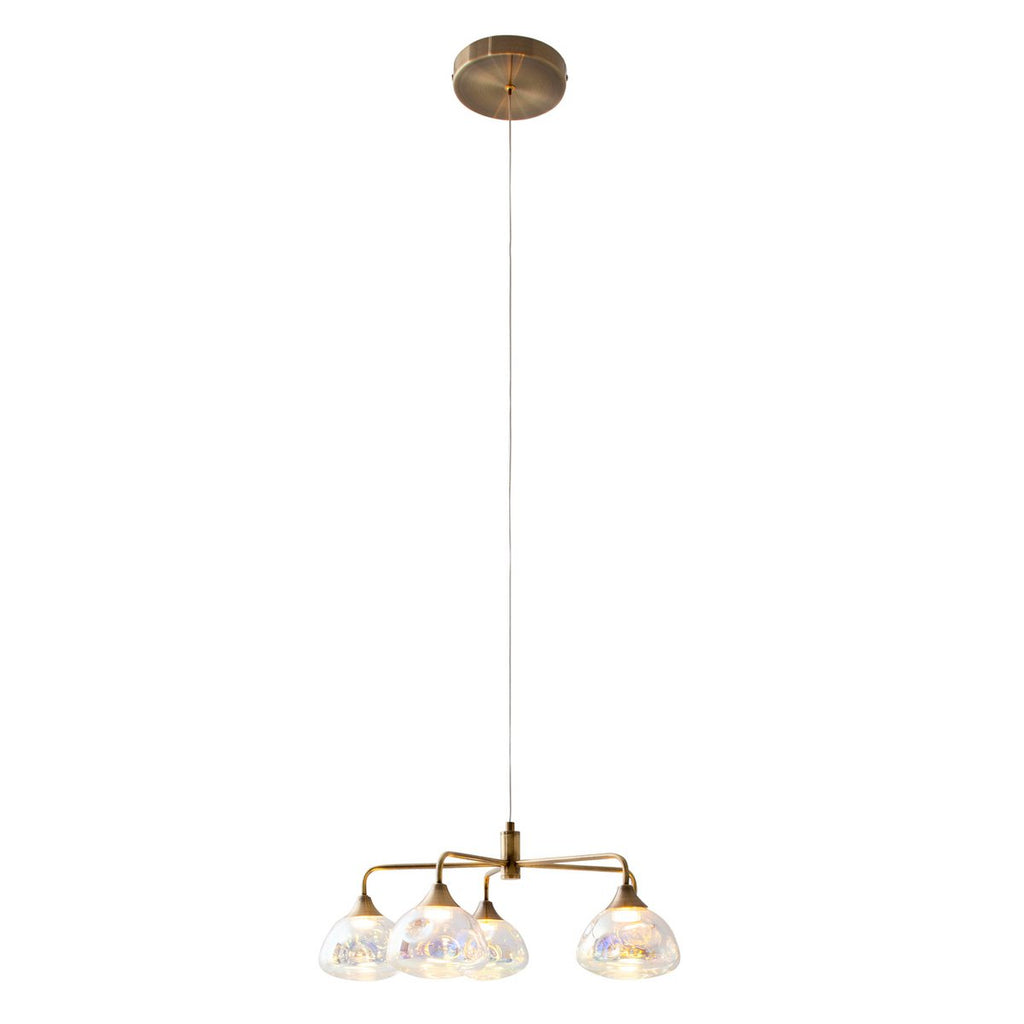 Näve Varna LED-Hanglamp 5-Flamm 50cm Messing