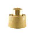Gouden Metalen Kandelaar 12,5x12,5x8,5 cm
