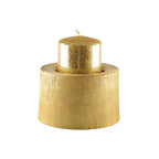 Gouden Metalen Kandelaar 12,5x12,5x8,5 cm
