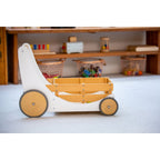 Kinderfeets 2-in-1 houten opbergkar & loopwagen - Wit