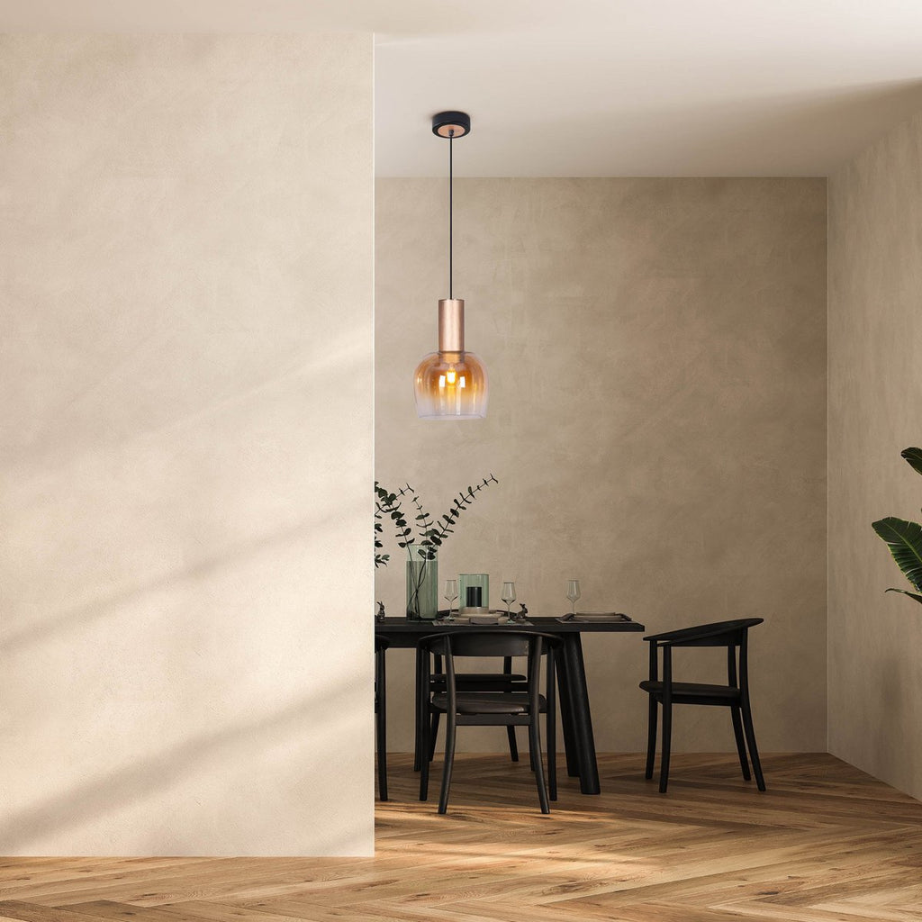 Näve Funda Hanger 150cm Messing Amber Glas