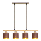 Näve Maron 4-Light Pendant Lamp - Brown 72cm