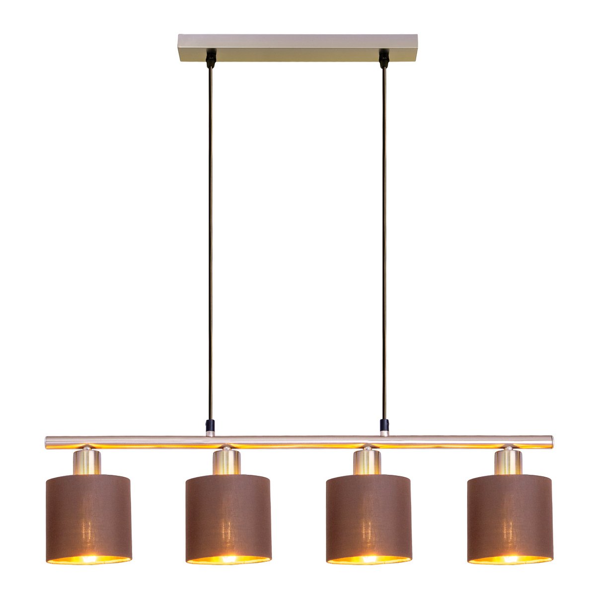 Näve Maron 4-Light Pendant Lamp - Brown 72cm